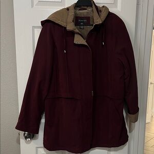 Braetan Burgundy Utility Jacket with Beige Details